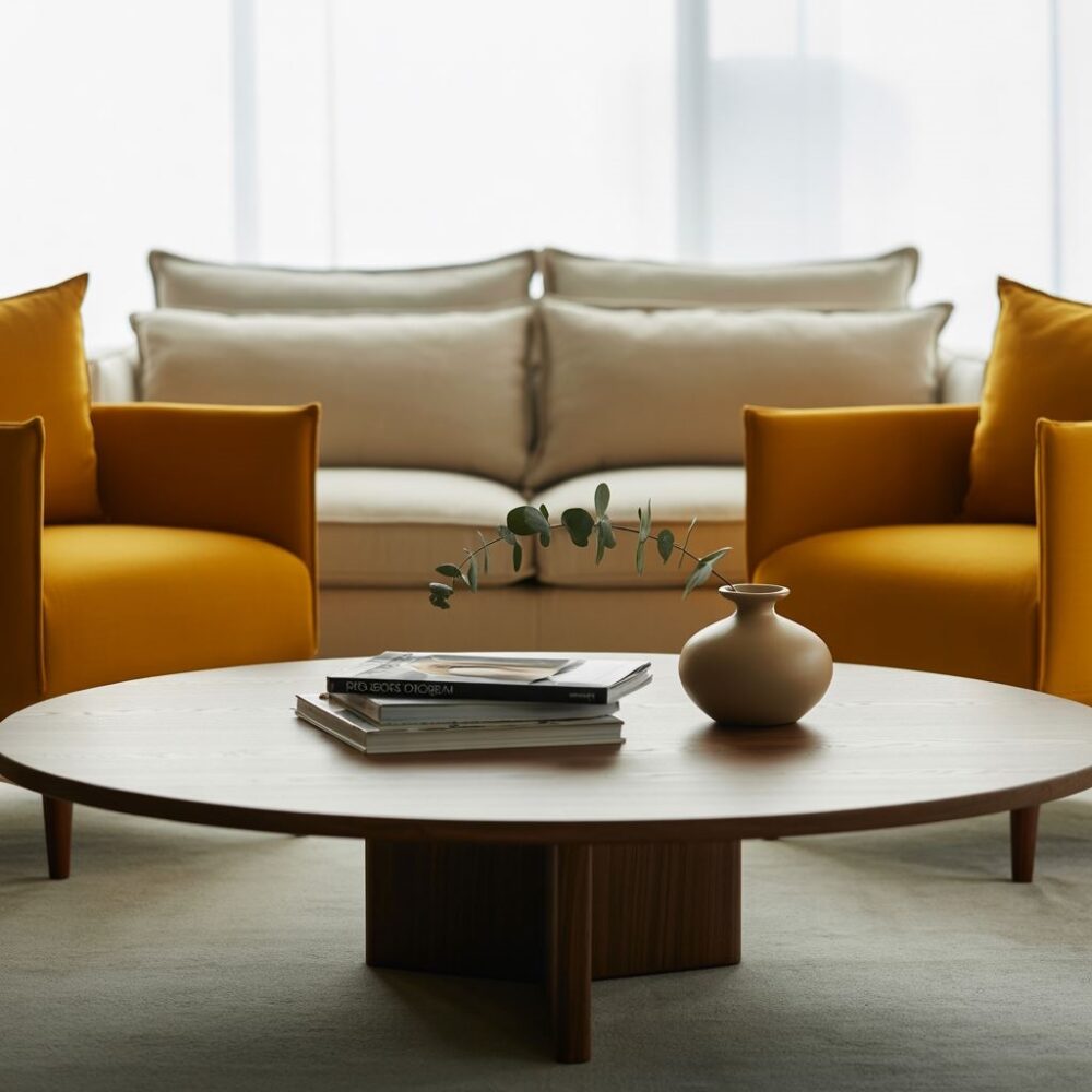 aranżacja wnętrza z różnymi kolorami krzeseł