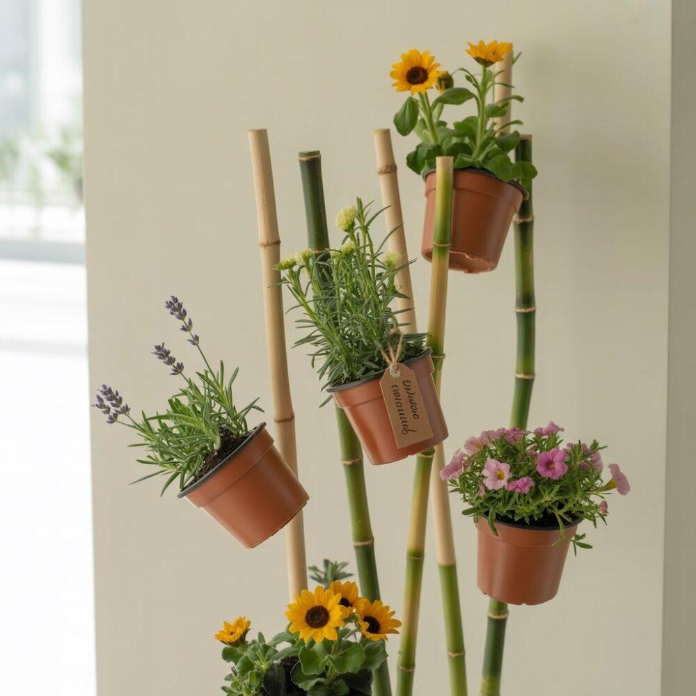 bambusowe kijki w doniczce