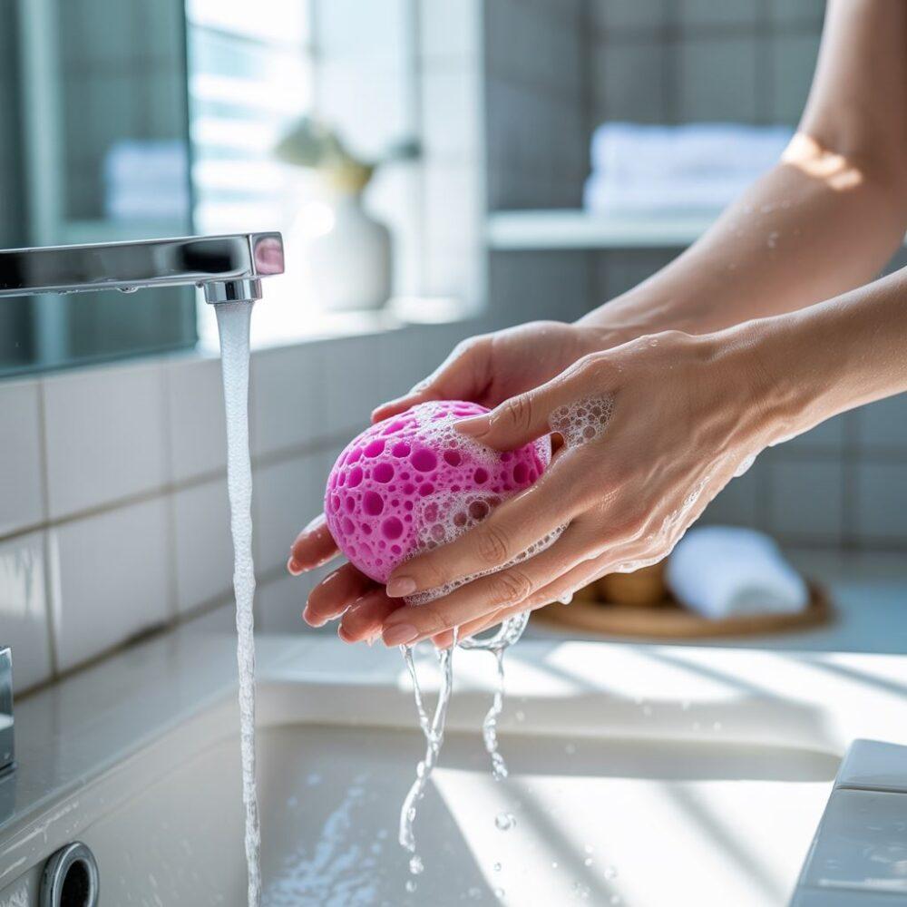 gąbka do makijażu z pianą