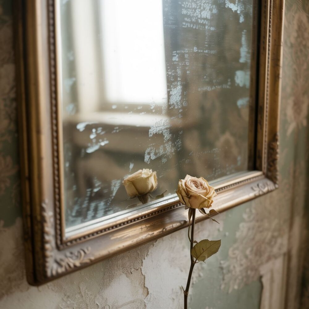 lustro w stylu vintage