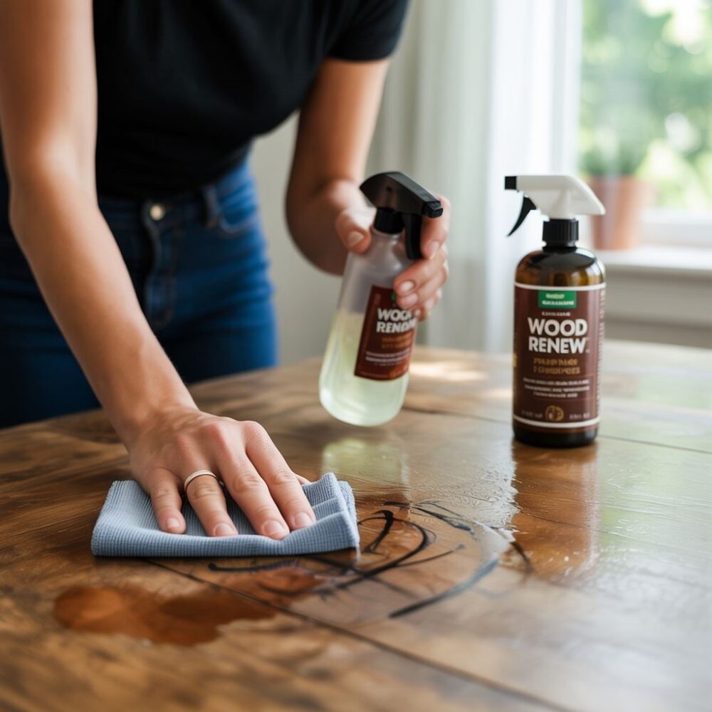 marker na powierzchni mebla