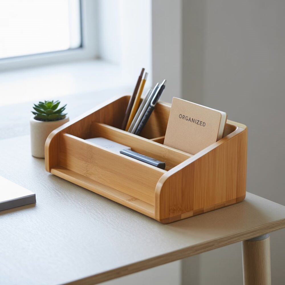 naturalny organizer z bambusa