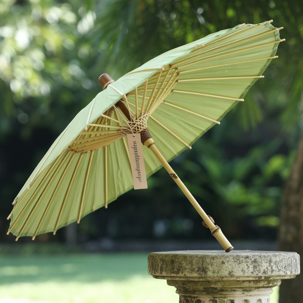 naturalny parasol ogrodowy