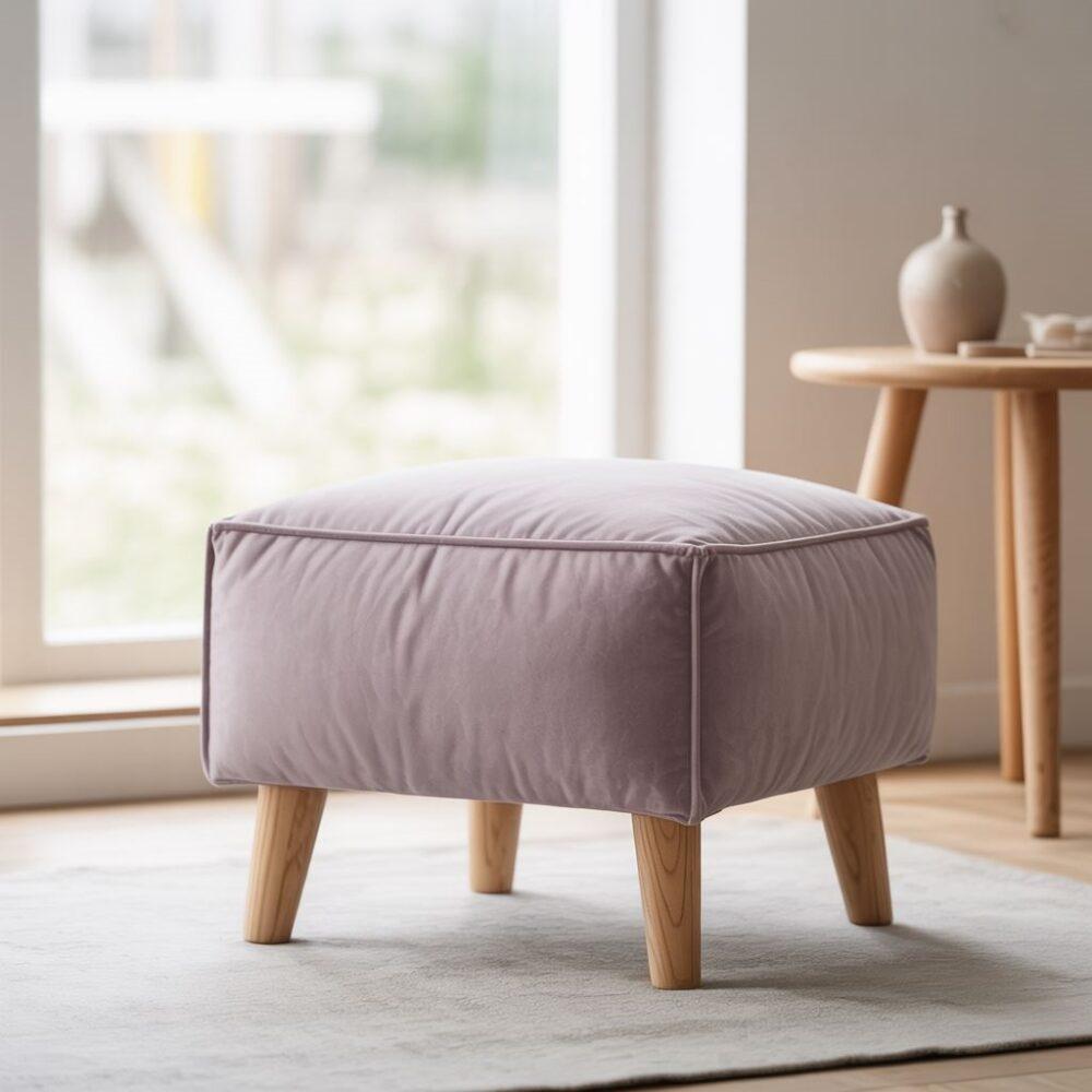 nowoczesna pufa w stylu nordyckim