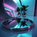 nowoczesna ściana z efektem lustra