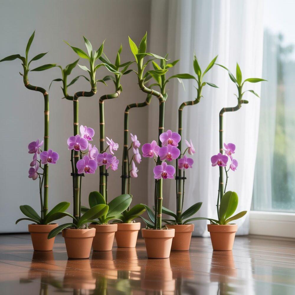 podpory do kwiatów z bambusa