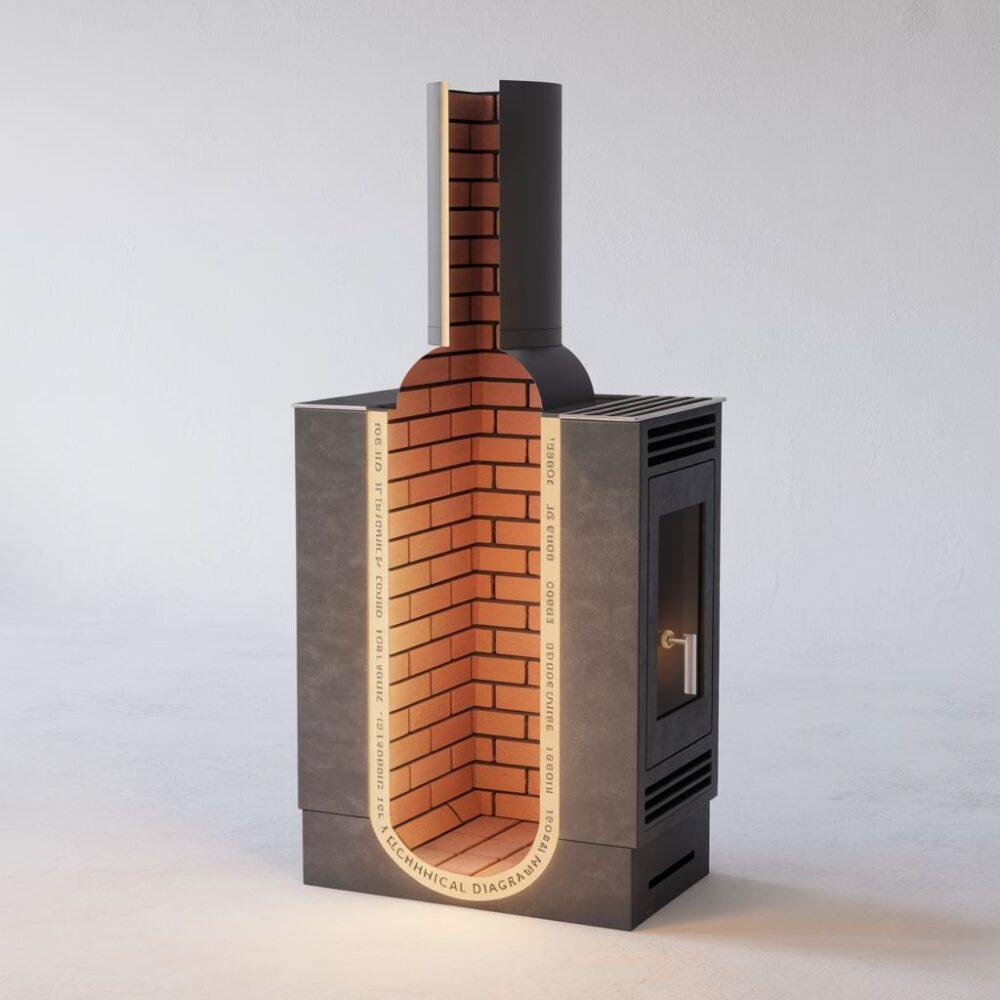 przekrój komina do pieca