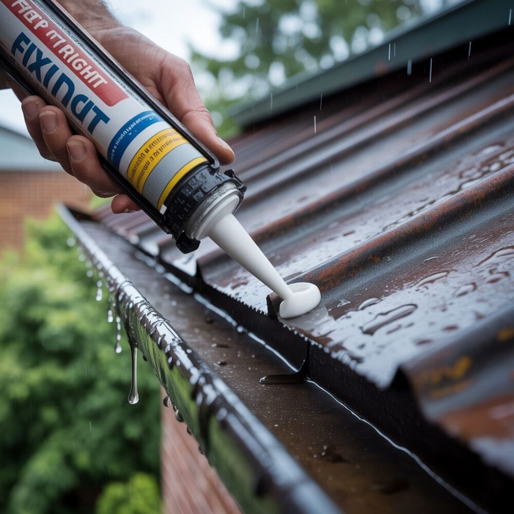 uszczelnianie rynny taśmą