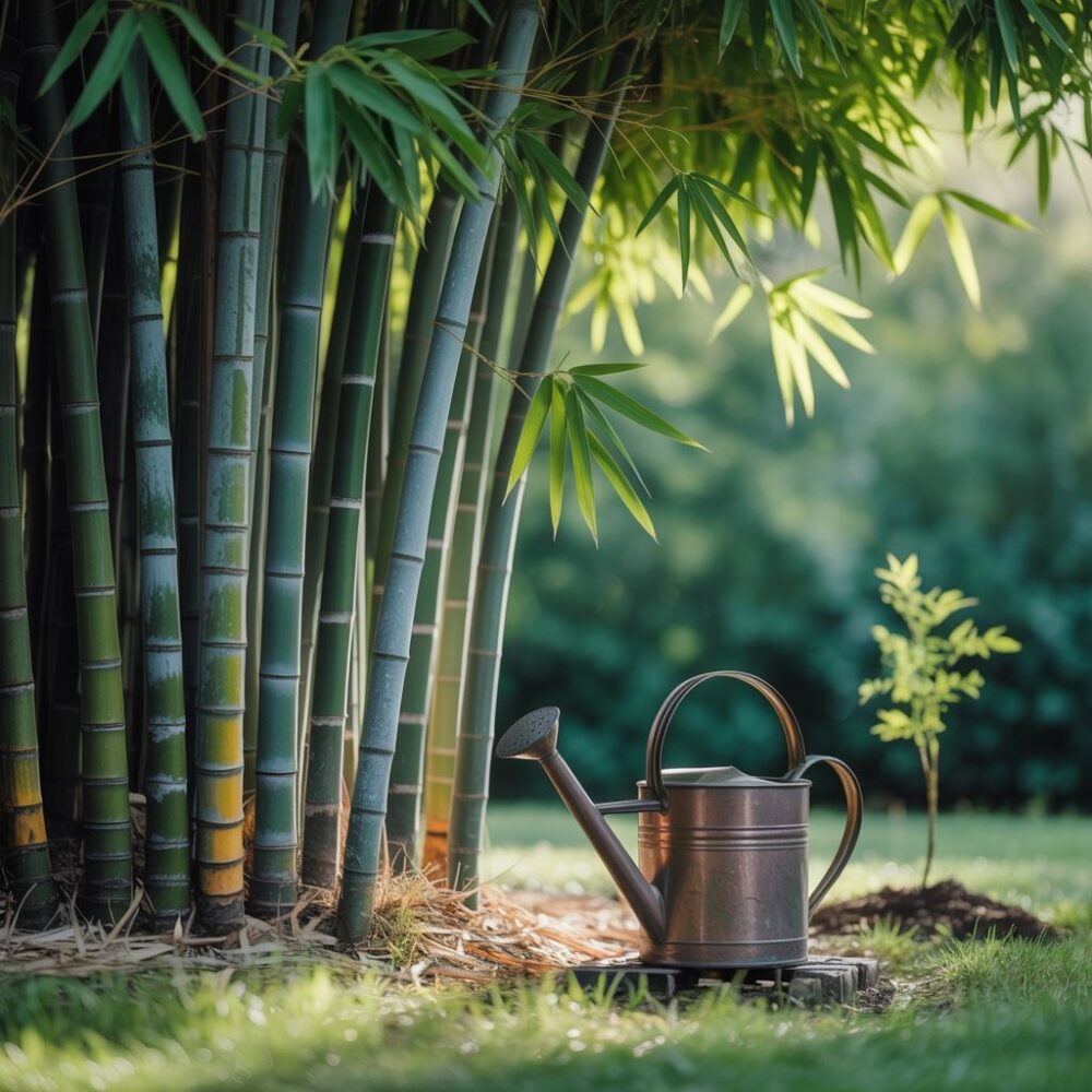 zielone liście bambusa